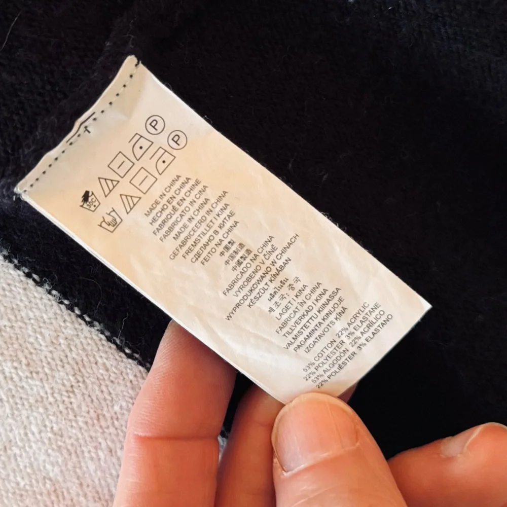 MICHAEL KORS Black & Gray Asymmetrical Cardigan Sweater